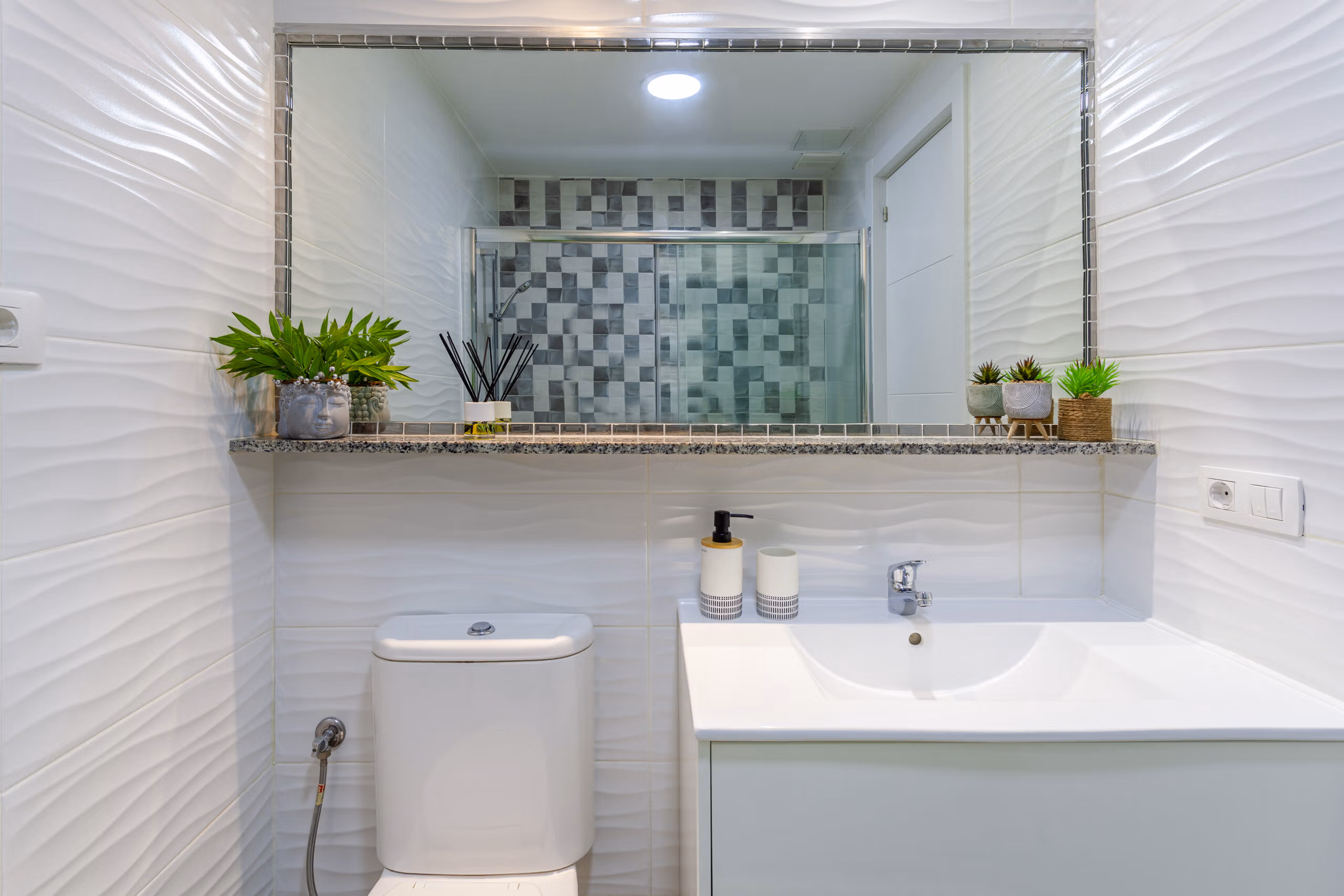bathroom sink and mirror