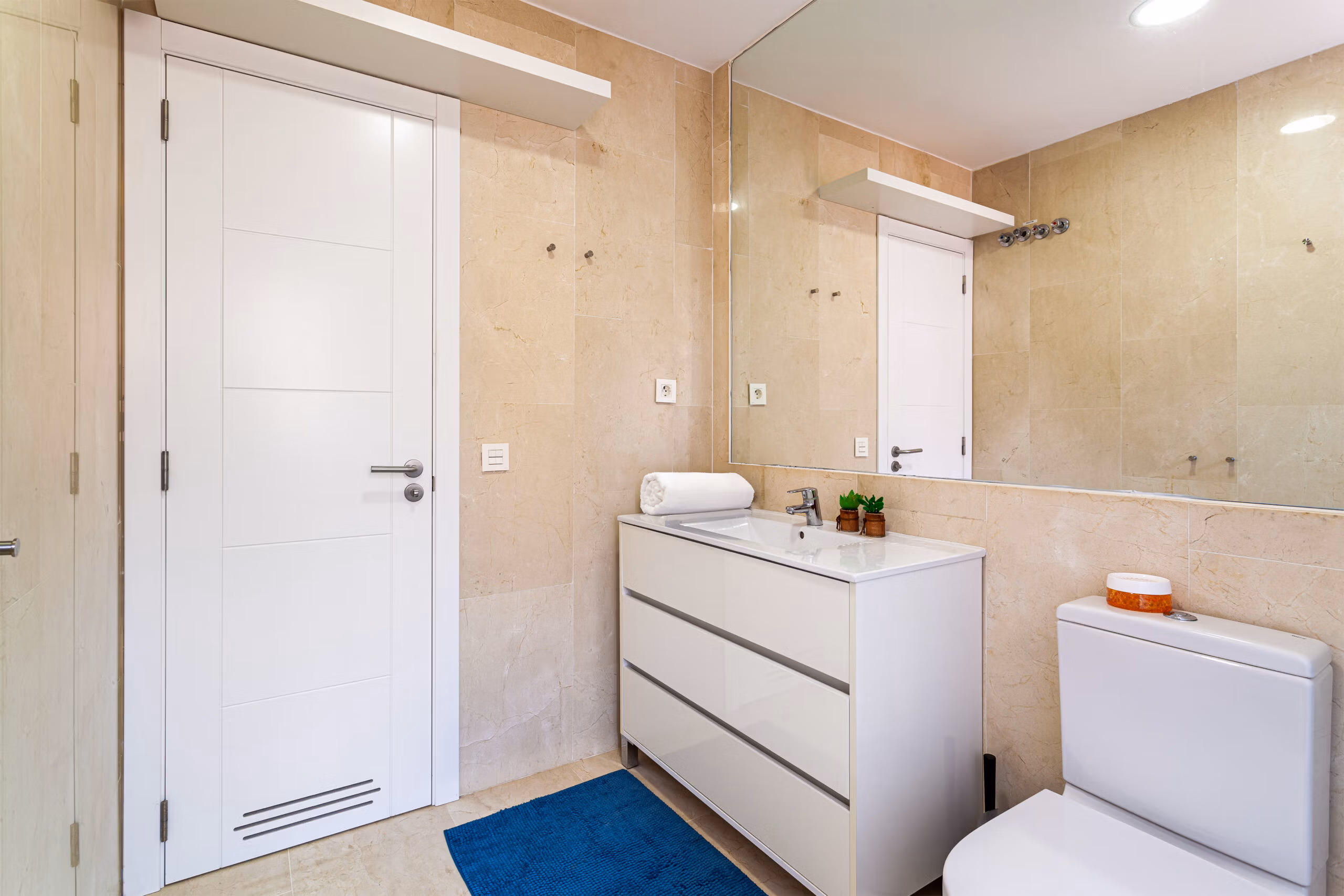 bathroom sink and mirror playa del cura willa duplex