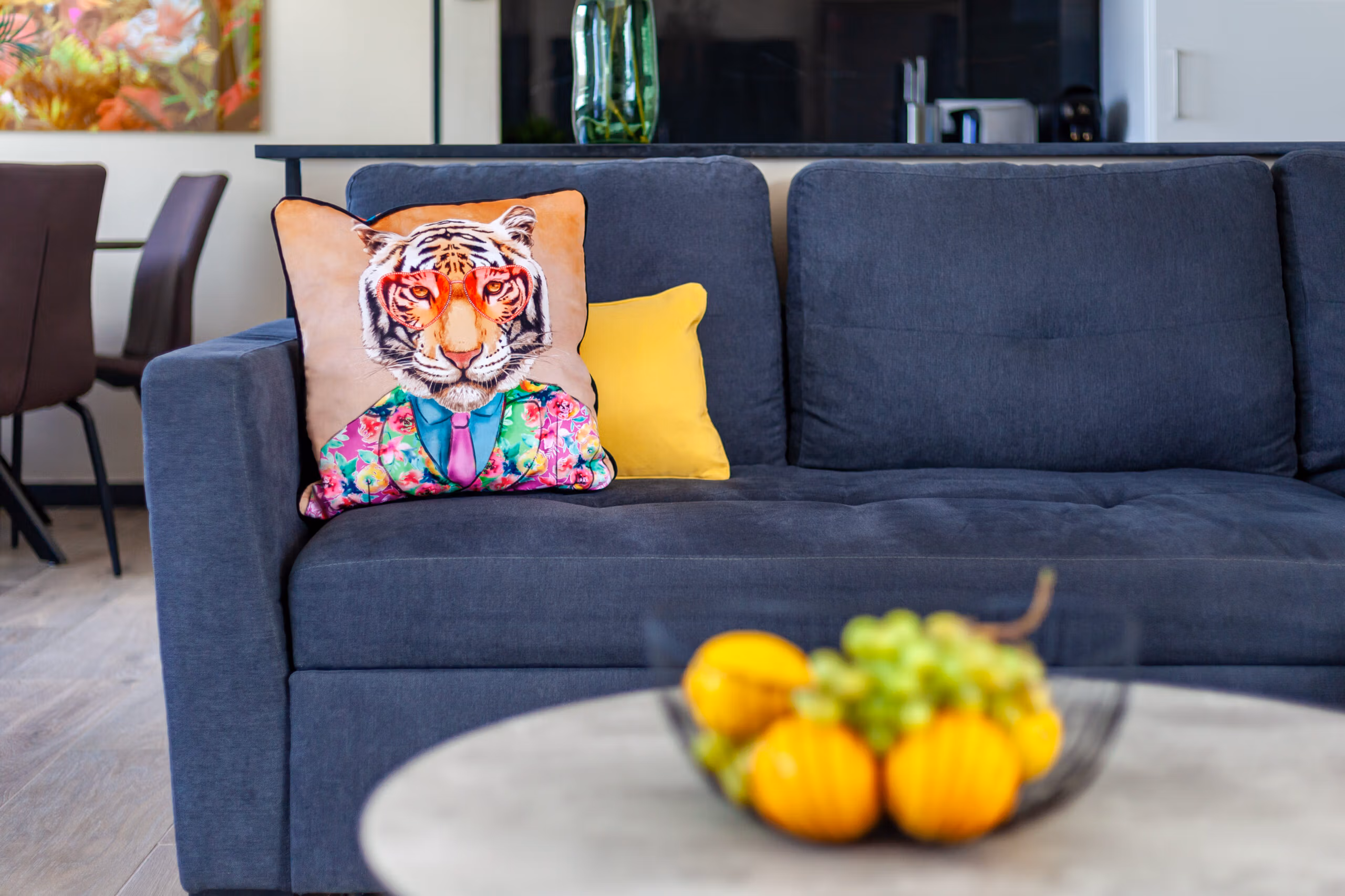 comfortable sofa in a villa in puerto rico, gran canaria